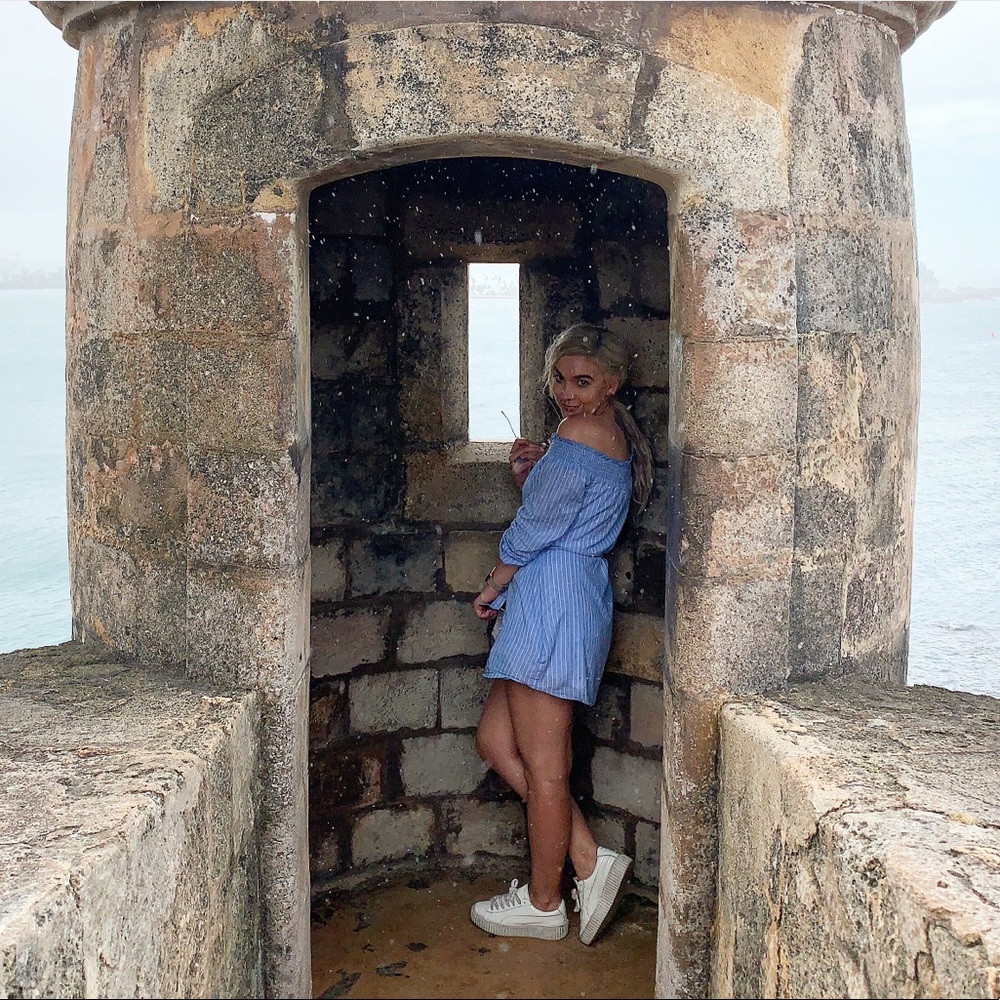 Express blue mini dress